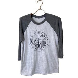 Magnolia Gray Baseball 3/4 Sleeve Shirt Women’s SZ L